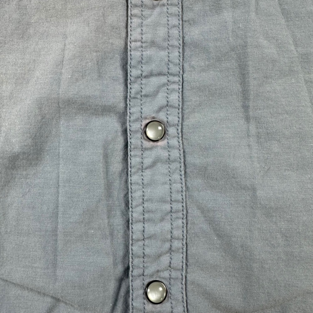 Urban Pipeline Mens Small Blue Pearl Snap Western Short Sleeve Cotton Shirt - Picture 4 of 9